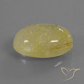 Cuarzo rutilo Amarillo cálido natural de 8.12 ct, Ovalada, Translúcido