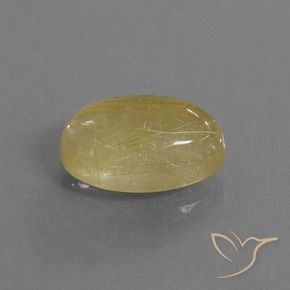 Cuarzo rutilo Amarillo terroso natural de 3.91 ct, Ovalada, Transparente