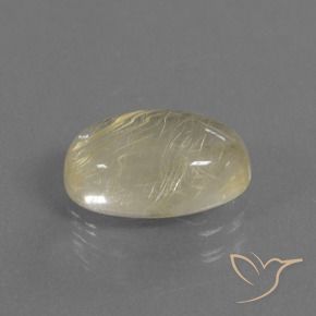 Cuarzo rutilo Amarillo claro natural de 4.11 ct, Ovalada, Transparente