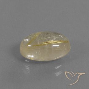 Cuarzo rutilo Amarillo toscana natural de 3.92 ct, Ovalada, Transparente