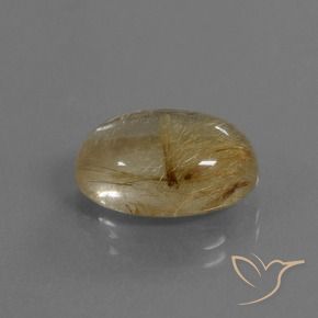 Cuarzo rutilo Marrón-dorado muy claro natural de 8.05 ct, Ovalada, Transparente