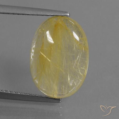 5.21ct Natural Dorado claro Cuarzo rutilo, Ovalada, Transparente