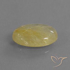 Cuarzo rutilo Dorado claro natural de 5.21 ct, Ovalada, Transparente