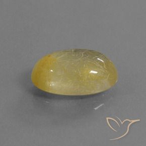 Cuarzo rutilo Amarillo toscana natural de 4.79 ct, Ovalada, Transparente