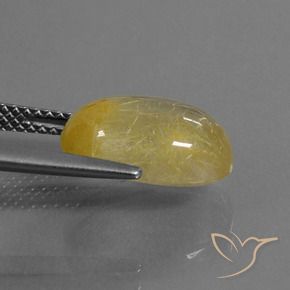 Cuarzo rutilo Amarillo toscana natural de 4.79 ct, Ovalada, Transparente