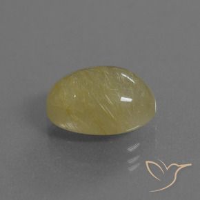 Cuarzo rutilo Amarillo medio natural de 4.30 ct, Ovalada, Transparente