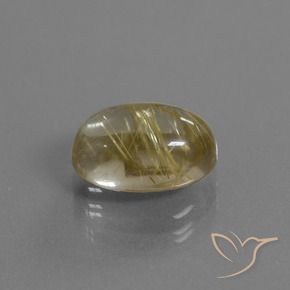 Cuarzo rutilo Marrón-dorado muy claro natural de 4.38 ct, Ovalada, Transparente