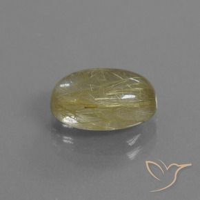Cuarzo rutilo Amarillo toscana natural de 3.89 ct, Ovalada, Transparente