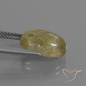 Cuarzo rutilo Amarillo toscana natural de 3.89 ct, Ovalada, Transparente