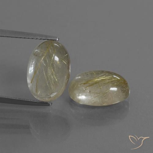 10.24ctw Natural Amarillo toscana Cuarzo rutilo, Ovalada, Transparente