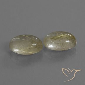 Gemas de Cuarzo rutilo Amarillo toscana natural de 10.24 ct, Ovalada, Transparente