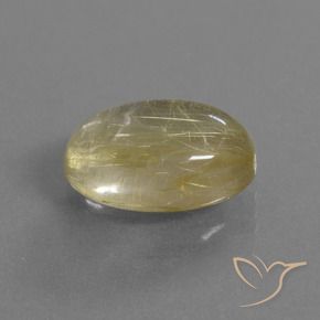 Cuarzo rutilo Marrón-dorado muy claro natural de 4.99 ct, Ovalada, Transparente