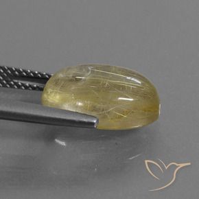 Cuarzo rutilo Marrón-dorado muy claro natural de 4.99 ct, Ovalada, Transparente