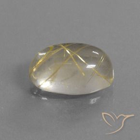 Cuarzo rutilo Amarillo claro natural de 5.34 ct, Ovalada, Transparente