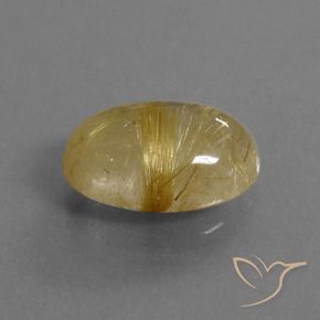Cuarzo rutilo Marrón-dorado muy claro natural de 4.68 ct, Ovalada, Transparente