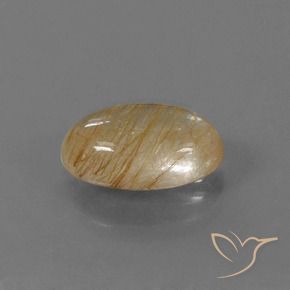 Cuarzo rutilo Marrón muy claro natural de 4.60 ct, Ovalada, Transparente