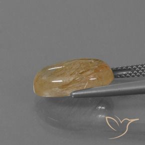 Cuarzo rutilo Marrón muy claro natural de 4.60 ct, Ovalada, Transparente