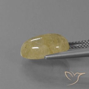 Cuarzo rutilo Amarillo toscana natural de 5.06 ct, Ovalada, Transparente