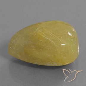 Cuarzo rutilo Amarillo claro natural de 24.90 ct, En forma de pera, Translúcido