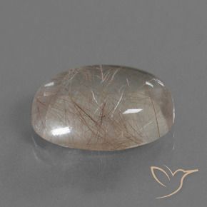 Cuarzo rutilo Claro con cobre natural de 8.28 ct, Ovalada, Transparente