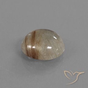 Cuarzo rutilo Marrón cálido natural de 4.31 ct, Redondo, Transparente