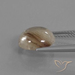 Cuarzo rutilo Marrón cálido natural de 4.31 ct, Redondo, Transparente