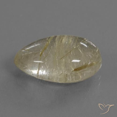 Cuarzo rutilo Amarillo claro natural de 12.10 ct, Elegante, Transparente
