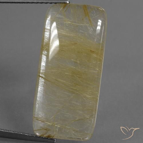 10.78ct Natural Amarillo claro Cuarzo rutilo, Forma Cojín, Transparente