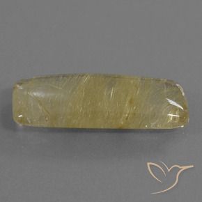 Cuarzo rutilo Amarillo claro natural de 10.78 ct, Forma Cojín, Transparente