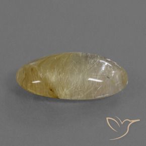 Cuarzo rutilo Amarillo cálido natural de 8.65 ct, Ovalada, Transparente