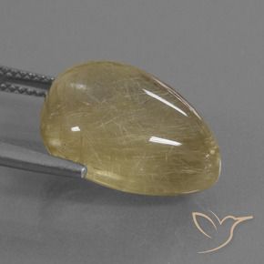 Cuarzo rutilo Amarillo dijón claro natural de 14.00 ct, Elegante, Transparente
