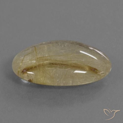 Cuarzo rutilo Amarillo dijón natural de 10.01 ct, Ovalada, Transparente