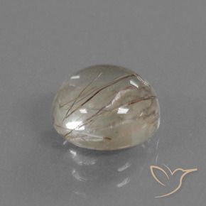 Cuarzo rutilo Marrón claro natural de 3.14 ct, Redondo, Transparente