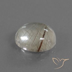 Cuarzo rutilo Marrón claro natural de 3.48 ct, Redondo, Transparente