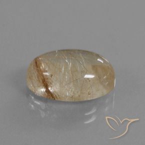 Cuarzo rutilo Marrón cálido natural de 6.48 ct, Ovalada, Transparente