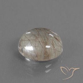 Cuarzo rutilo Marrón muy claro natural de 6.66 ct, Redondo, Transparente