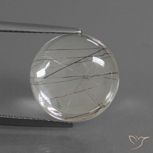 6.17ct Natural Claro con cobre Cuarzo rutilo, Redondo, Transparente