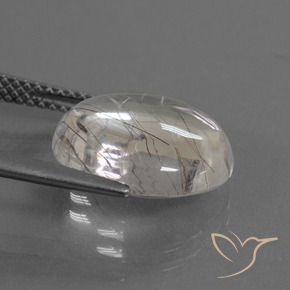 Cuarzo rutilo Claro con cobre natural de 6.17 ct, Redondo, Transparente