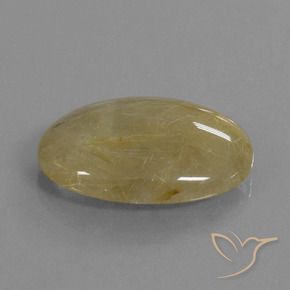 Cuarzo rutilo Dorado claro natural de 17.46 ct, Ovalada, Transparente