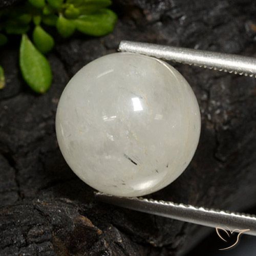 11.38ct Natural Claro con negro Cuarzo rutilo, Esfera / Bola, Translúcido