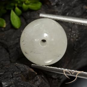 Cuarzo rutilo Claro con negro natural de 11.38 ct, Esfera / Bola, Translúcido