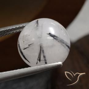 Cuarzo rutilo Claro con negro natural de 13.08 ct, Esfera / Bola, Translúcido