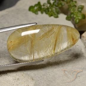 Cuarzo rutilo Amarillo toscana natural de 22.57 ct, En forma de pera, Translúcido