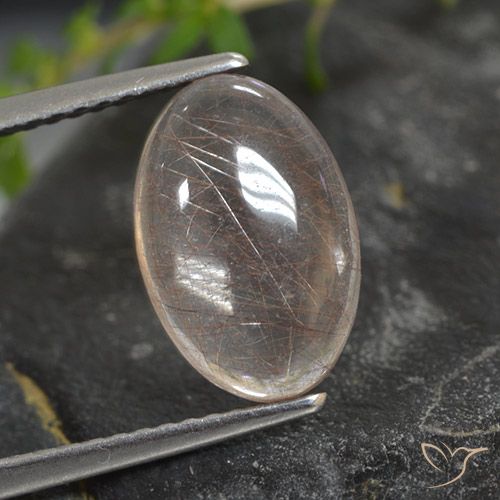 2.89ct Natural Claro con cobre Cuarzo rutilo, Ovalada, Transparente