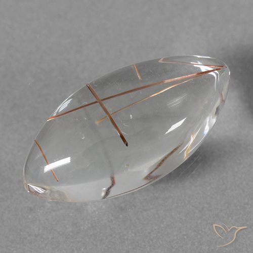 8.94ct Natural Claro con cobre Cuarzo rutilo, Marquesa, Transparente