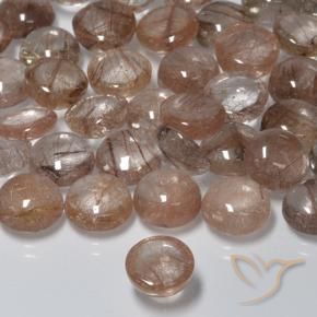 Cuarzo rutilo Claro con marrón natural de 1.97 ct, Redondo, Translúcido