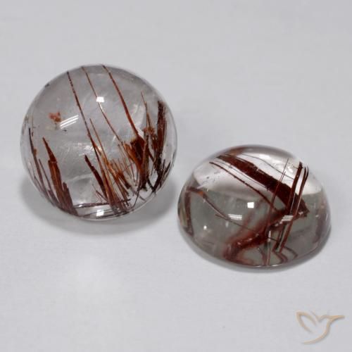 5.22ctw Natural Claro con cobre Cuarzo rutilo, Redondo, Transparente