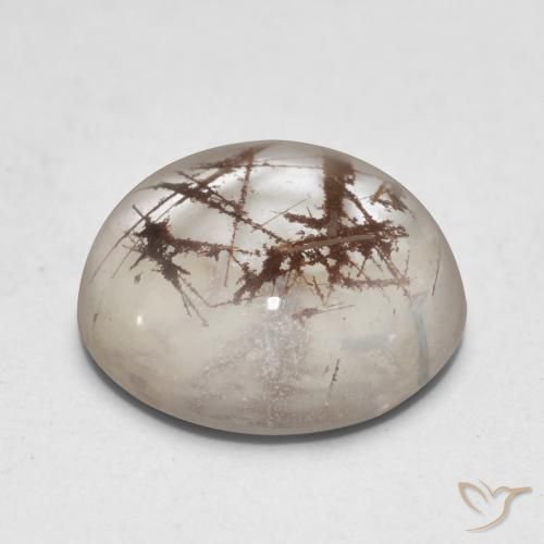 Cuarzo rutilo Claro con marrón natural de 5.59 ct, Redondo, Transparente