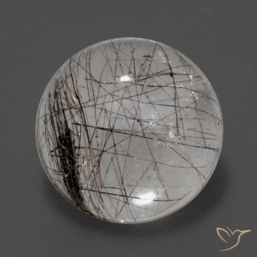 Cuarzo rutilado blanco natural de 5,68 ct, corte redondo, transparente