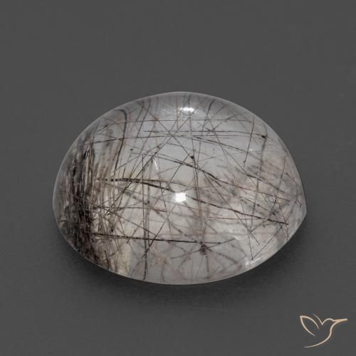 Cuarzo rutilado blanco natural de 5,68 ct, corte redondo, transparente